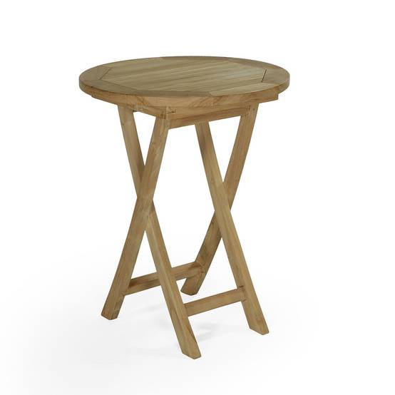 Table pliante ronde en teck massif Bistrot ø 60 cm - TECK'Attitude - Imagen 1