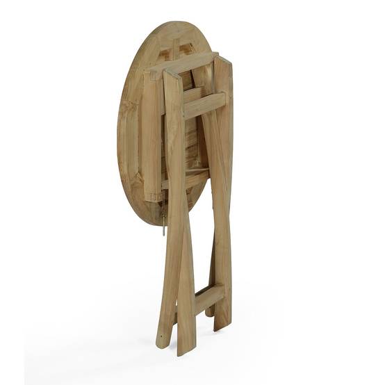 Table pliante ronde en teck massif Bistrot ø 60 cm - TECK'Attitude - Imagen 5