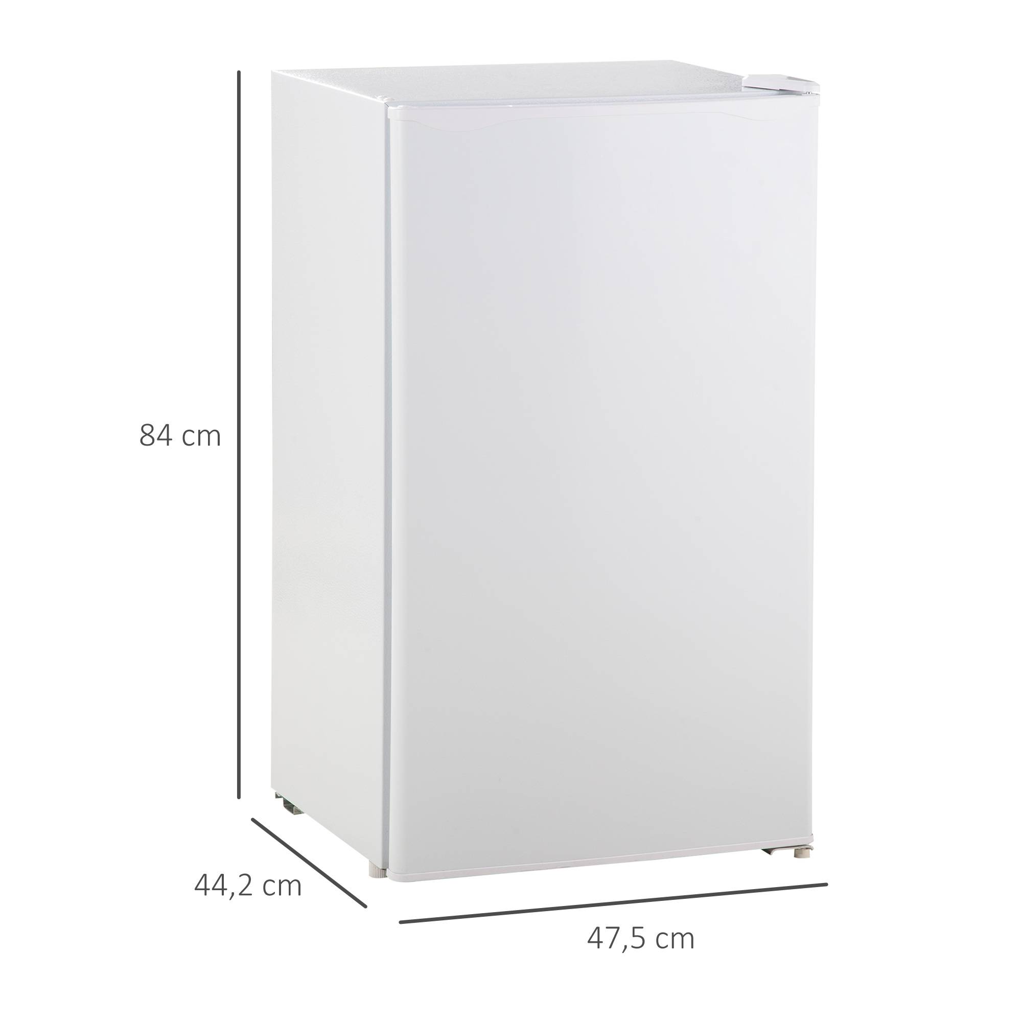 Petit réfrigérateur congélateur 91L étagères modulables sous comptoir, 47,5x44,2x84cm, blanc - Image 5