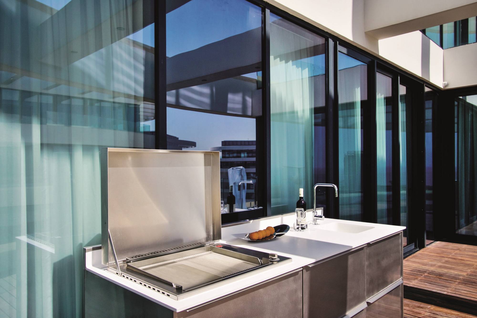Plancha Planet - Plancha OASI 80 ELEC Lisse + couvercle - Imagen 5