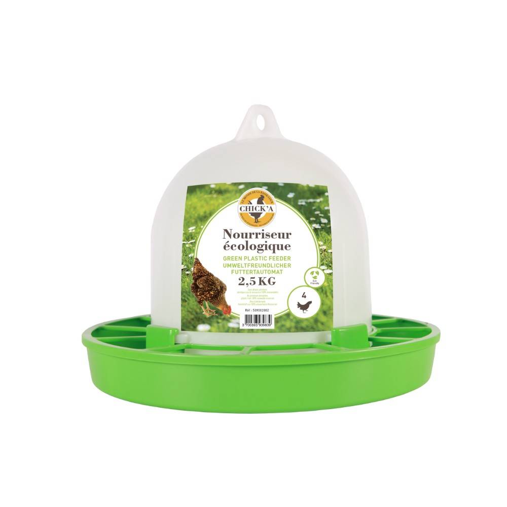 Chick'a - Alimentador de tolva línea verde 2,5 kg CHICK'A - Imagen 1