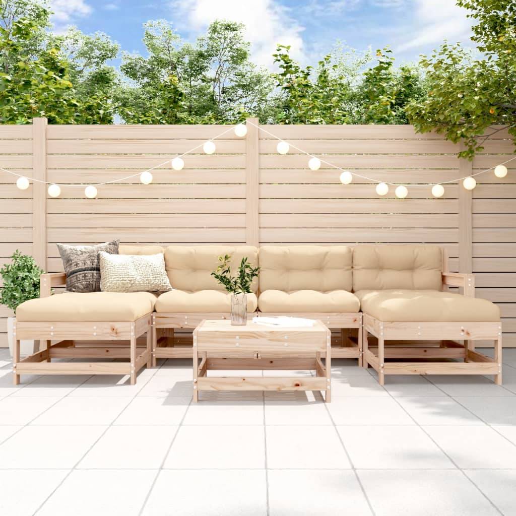 Vidaxl - Salon de jardin 7 pcs Bois de pin massif vidaXL 3186368 - Image 1