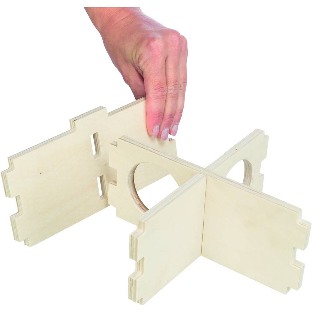 Trixie - Maison emboitable 3 chambres 25 x 10 x 25 cm pour souris, hamsters - Imagen 9
