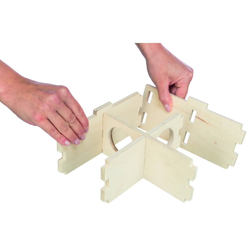 Trixie - Maison emboitable 3 chambres 25 x 10 x 25 cm pour souris, hamsters - Imagen 10