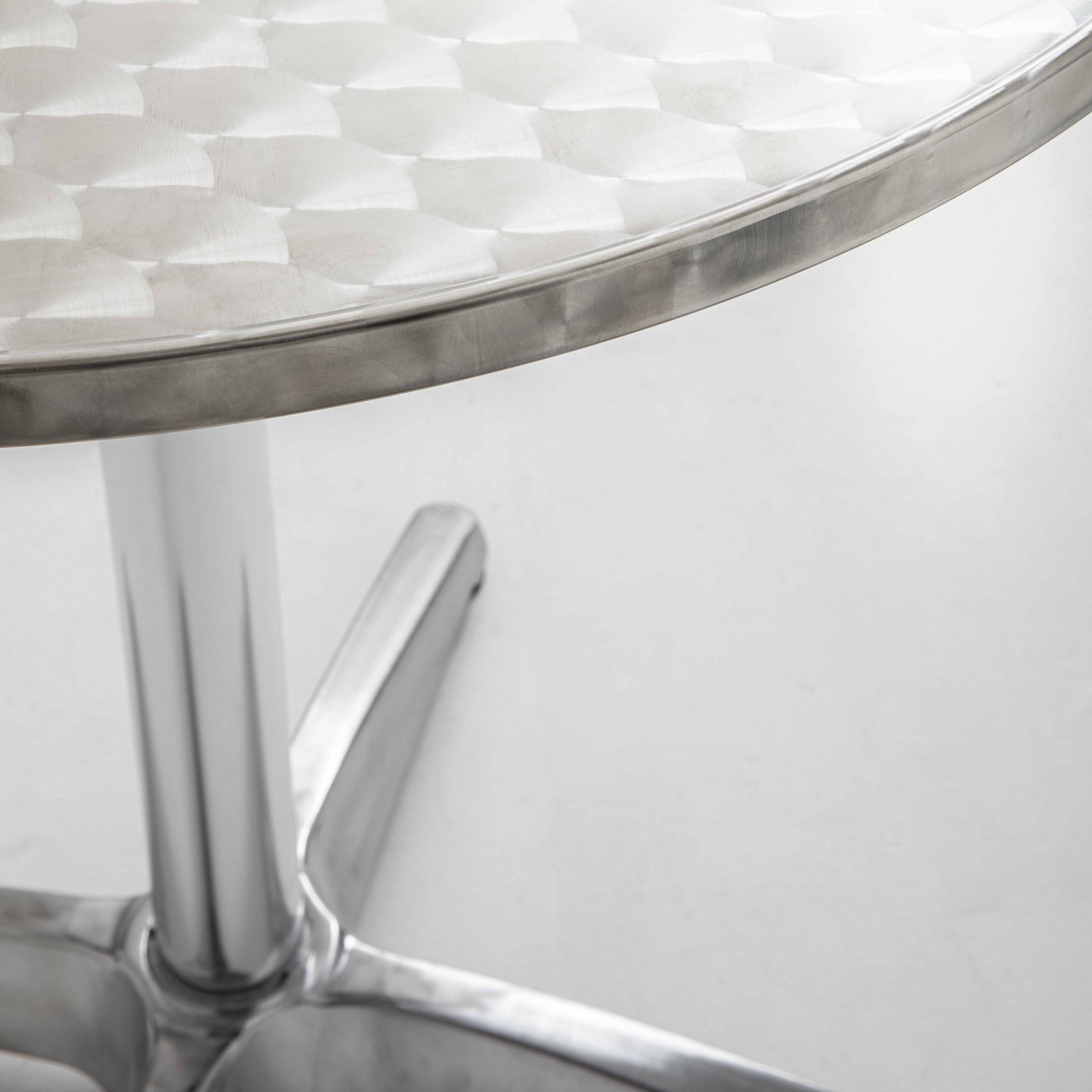 Oviala - Table de jardin ronde et 4 fauteuils en aluminium et résine Brixton - Oviala - Imagen 3