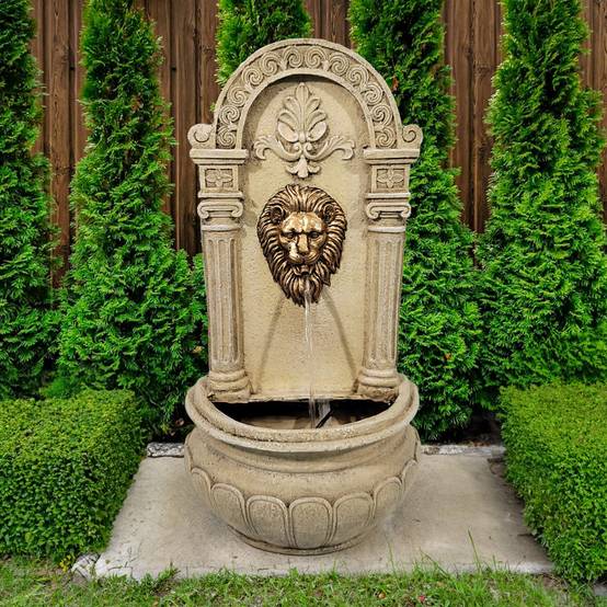 Fontaine de jardin antique en polyrésine beige avec pompe 250L/h Antika Art-Pond - Image 3