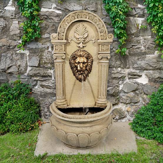Fontaine de jardin antique en polyrésine beige avec pompe 250L/h Antika Art-Pond - Image 1