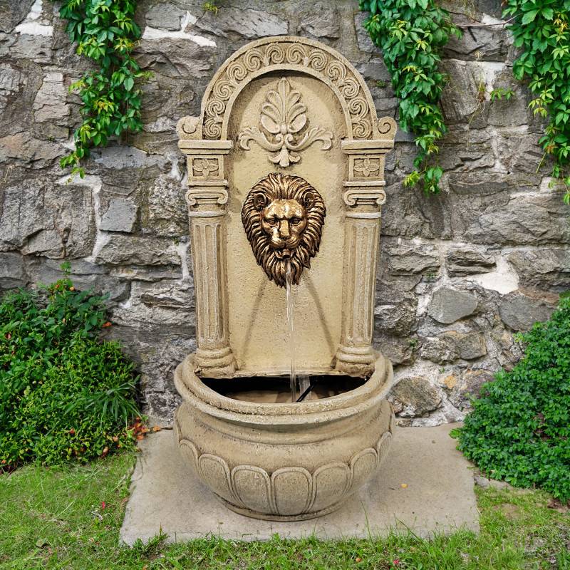 Fontaine de jardin antique en polyrésine beige avec pompe 250L/h Antika Art-Pond - Image 1
