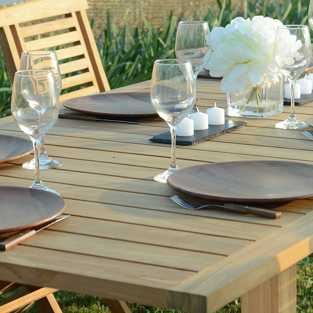 Salon de jardin teck massif Almeria, 8 places - TECK'Attitude - Imagen 3