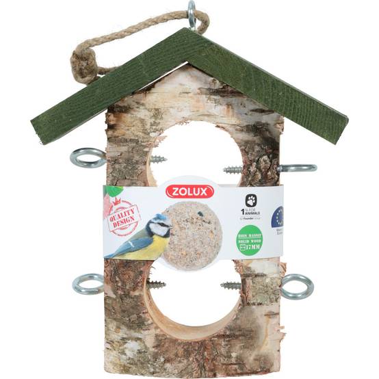 Zolux - Support 2 Boules de graisse en bois massif pour oiseaux - Image 2