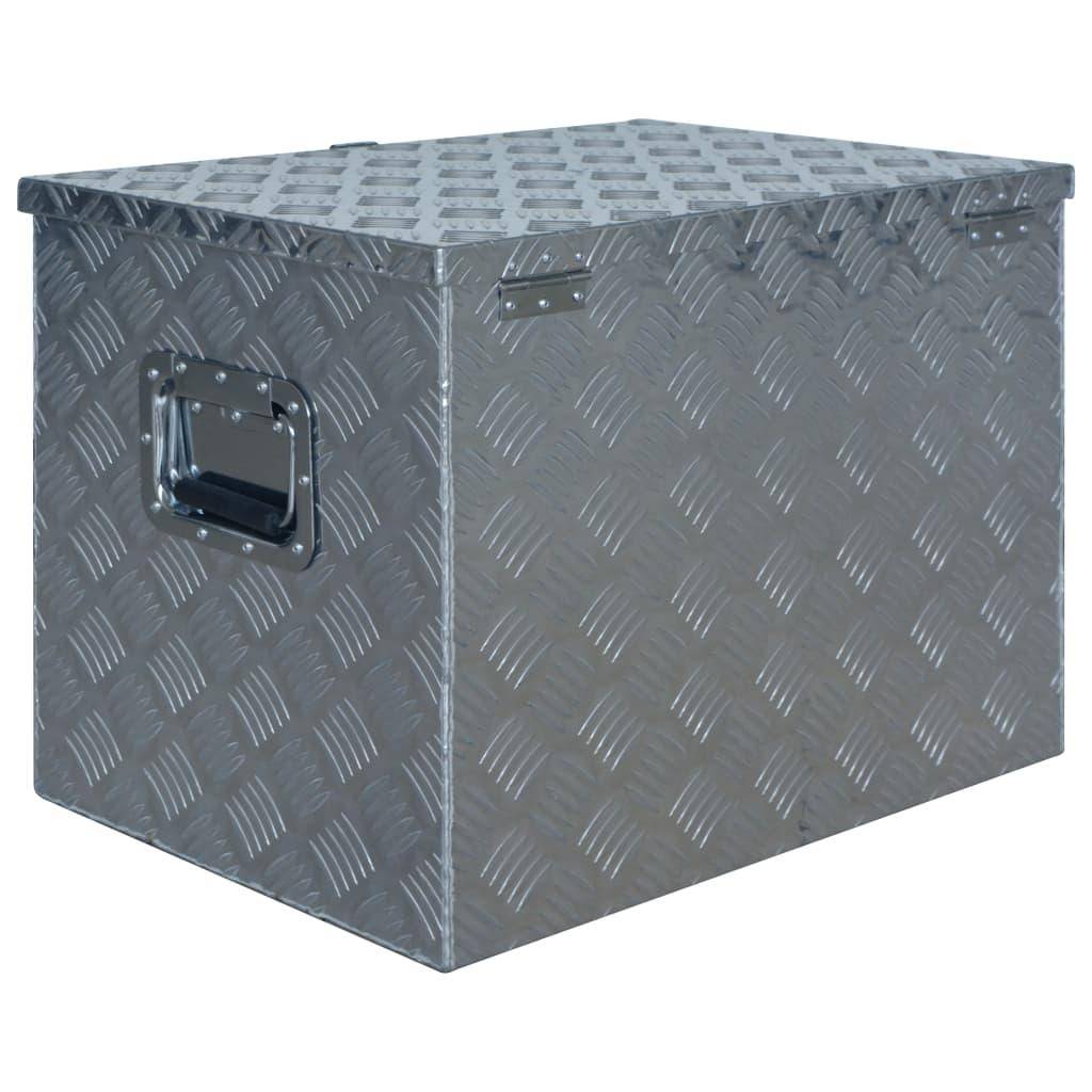 Helloshop26 - Boîte coffre de rangement caisse de outils boîte à outils boîte de remorque caisse de transport atelier 61 x 43 x 45,5 cm aluminium - Imagen 1