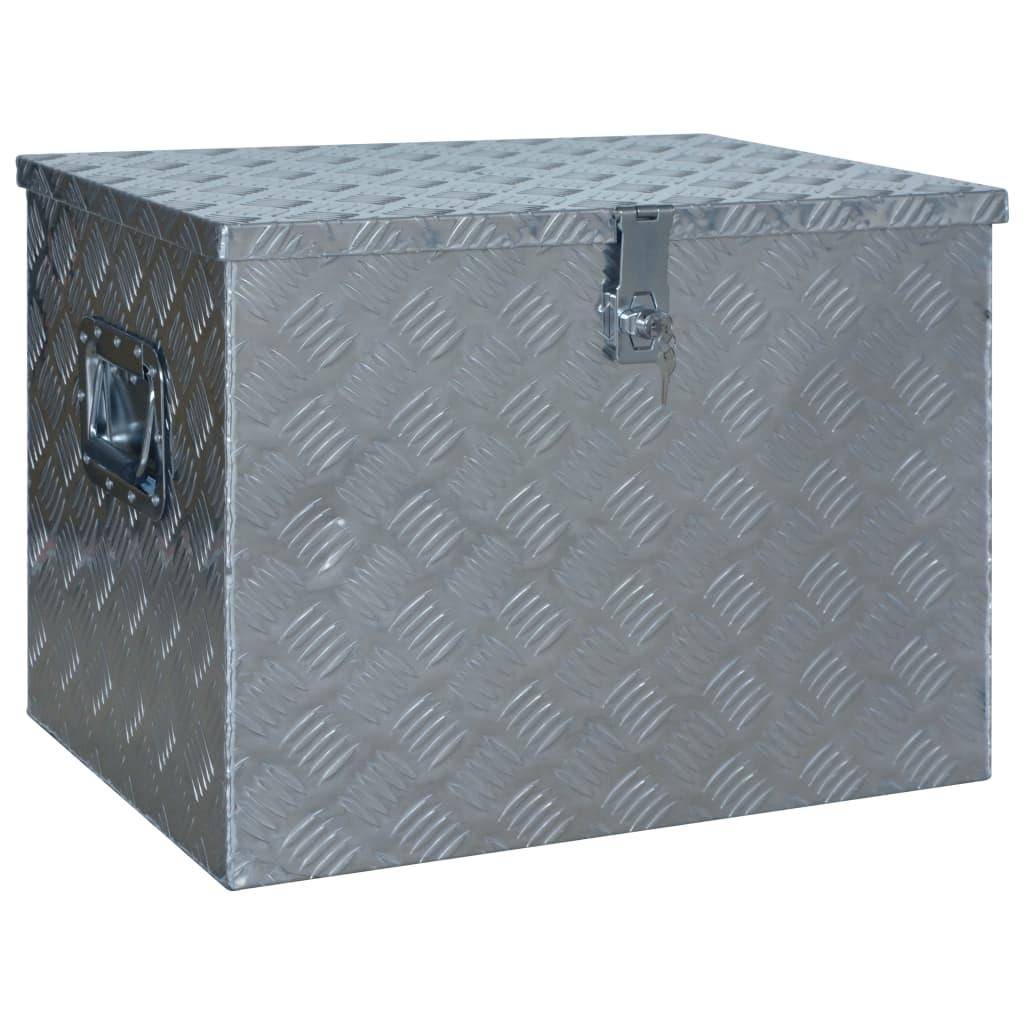 Helloshop26 - Boîte coffre de rangement caisse de outils boîte à outils boîte de remorque caisse de transport atelier 61 x 43 x 45,5 cm aluminium - Imagen 3