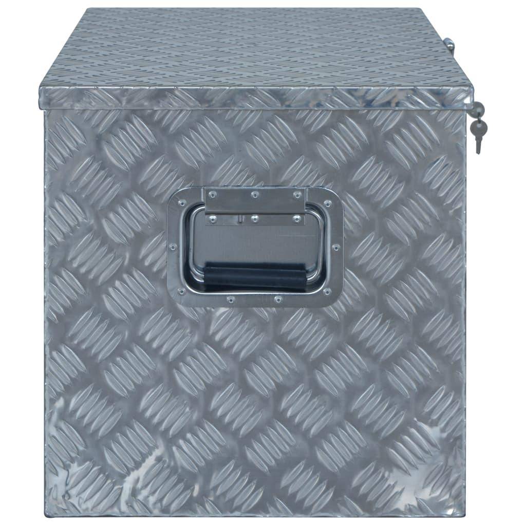 Helloshop26 - Boîte coffre de rangement caisse de outils boîte à outils boîte de remorque caisse de transport atelier 61 x 43 x 45,5 cm aluminium - Imagen 4