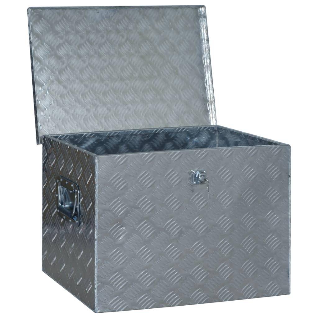 Helloshop26 - Boîte coffre de rangement caisse de outils boîte à outils boîte de remorque caisse de transport atelier 61 x 43 x 45,5 cm aluminium - Imagen 5