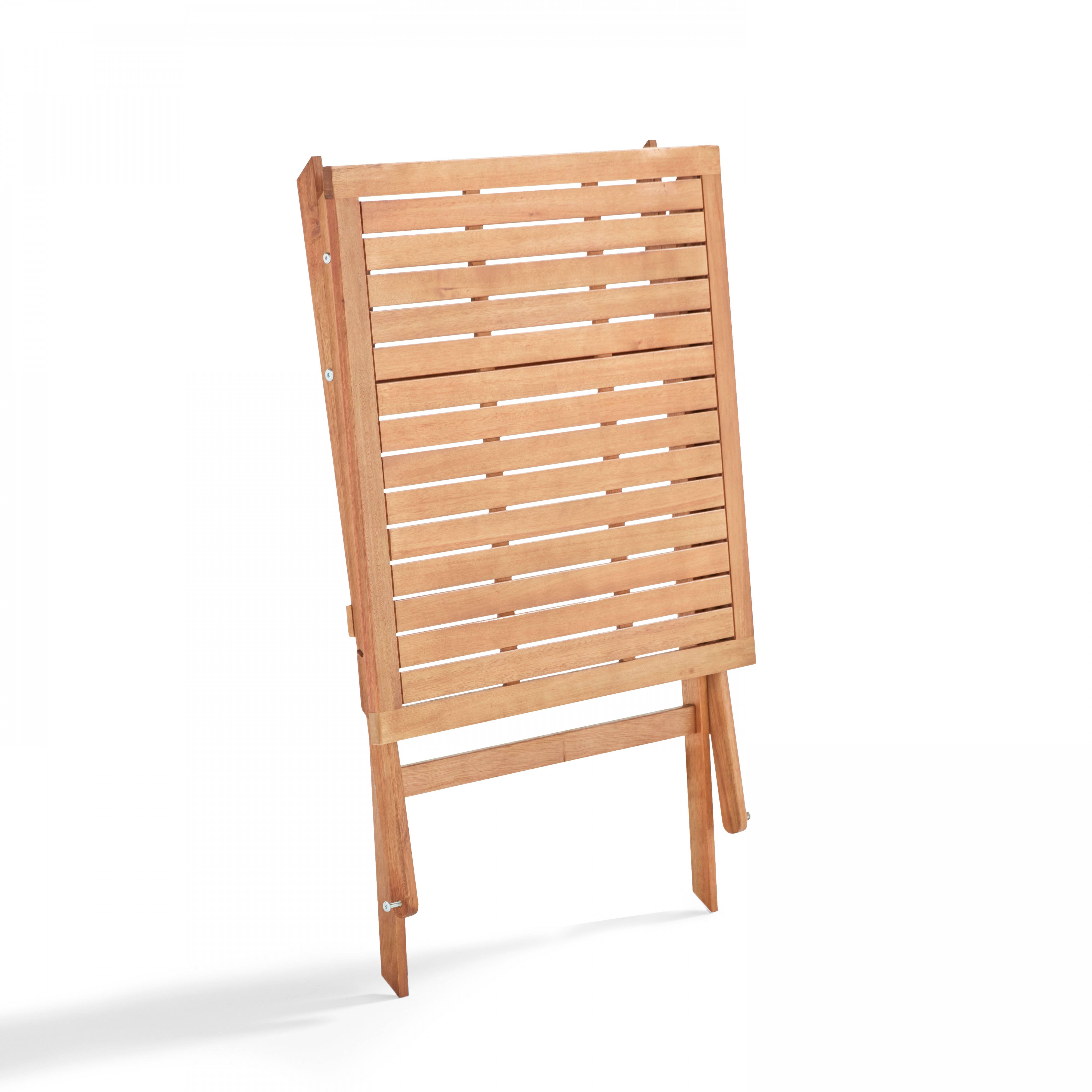 Oviala - Table bistrot pliante carrée en bois d'eucalyptus Sete - Oviala - Image 2