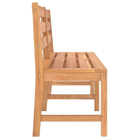 Helloshop26 - Banc de jardin meuble de patio d'extérieur terrasse 180 cm bois de teck solide - Imagen 3