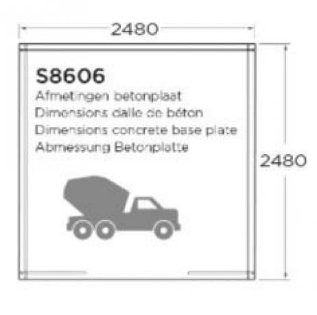Abri de jardin HOF en bois 5,12m², Plancher Oui, Abri bûches Oui, Armoire adossée 2 portes - Image 4
