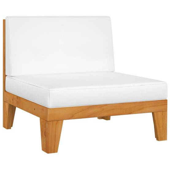 Helloshop26 - Salon de jardin meuble d'extérieur ensemble de mobilier 9 pièces avec coussins bois d'acacia solide - Imagen 5