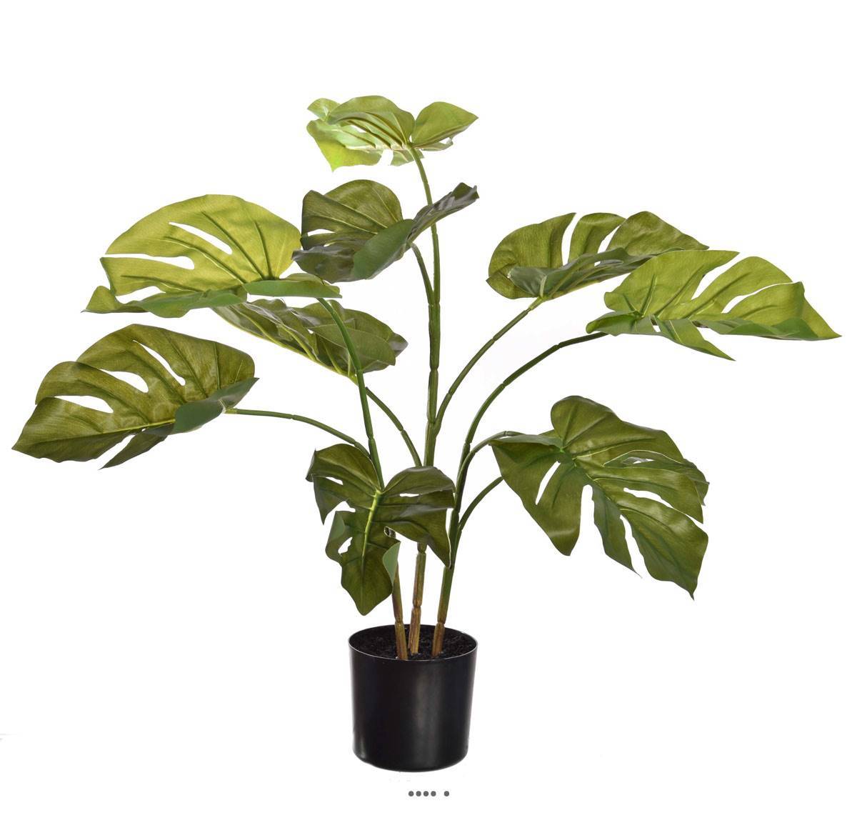 Artificielles - Philodendron artificiel, H 80 cm, D 50 cm en pot - Imagen 1