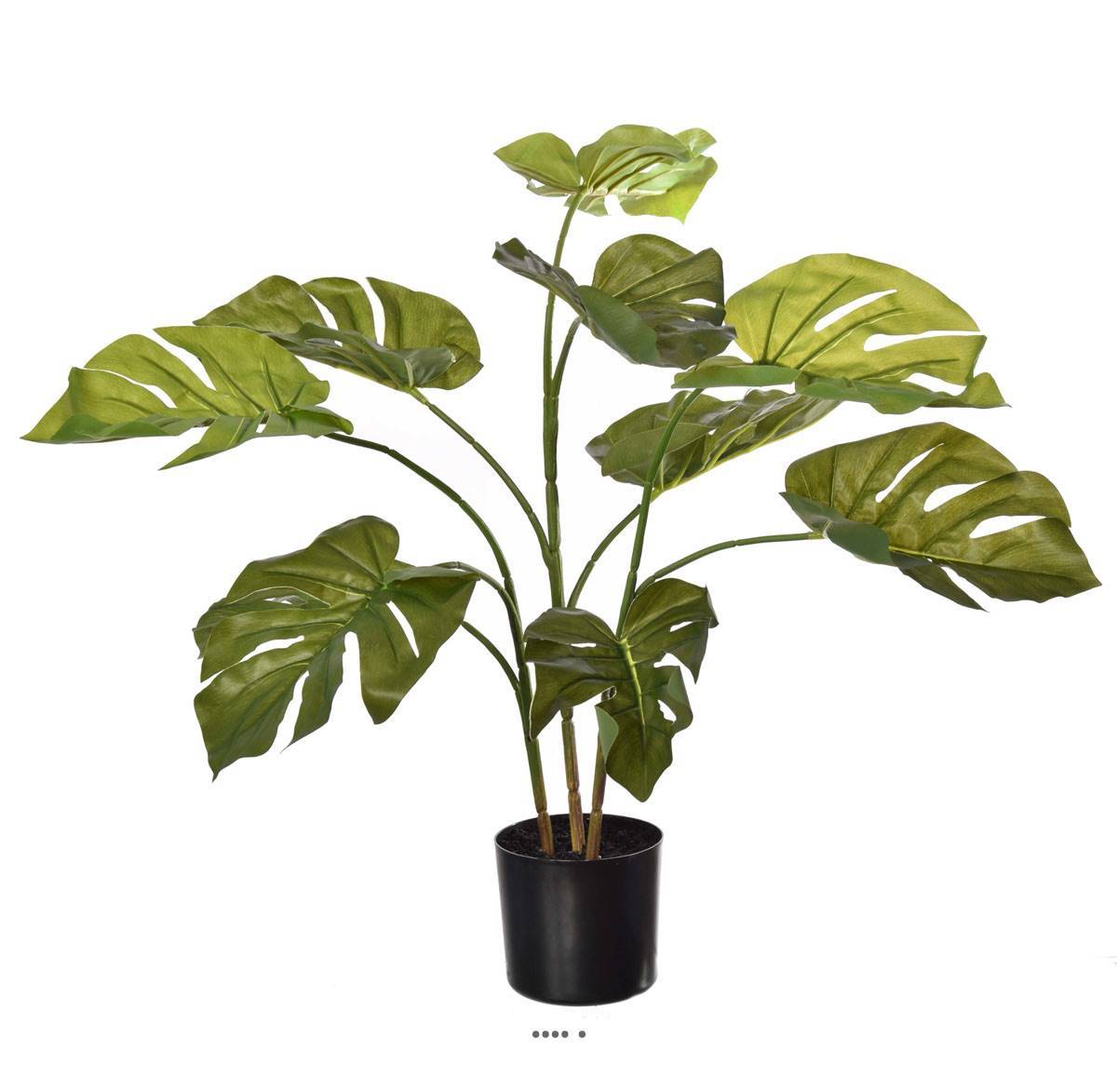 Artificielles - Philodendron artificiel, H 80 cm, D 50 cm en pot - Imagen 2
