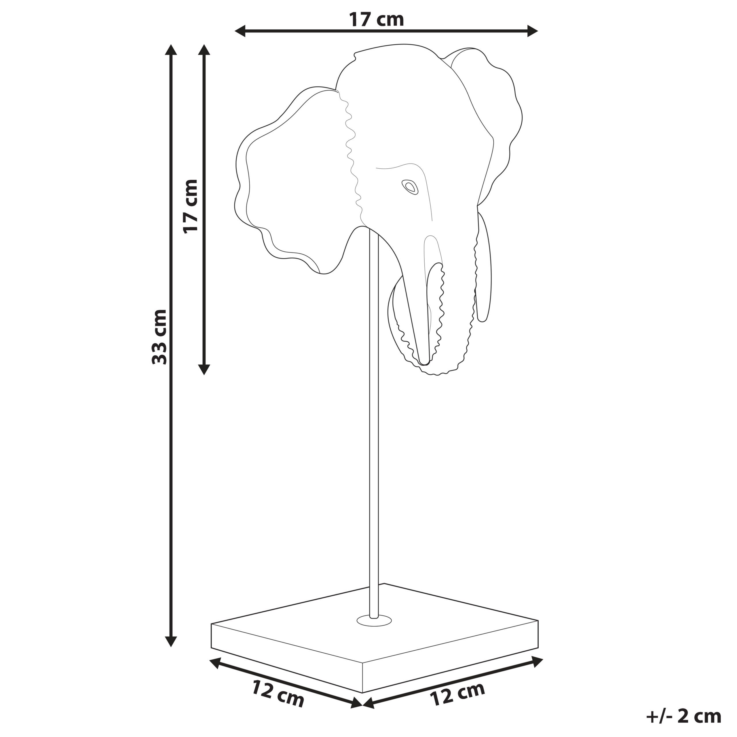 Beliani - Accessoire Décoratif Aluminium Doré KASO - 17x12x33- Beliani - Image 3