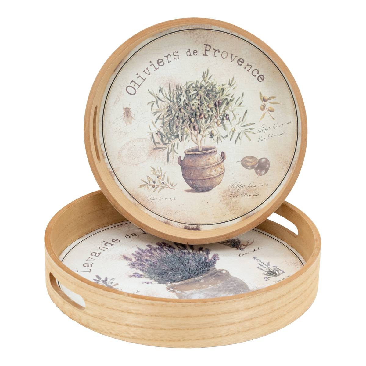 Aubry Gaspard - Plateaux ronde en bois naturel "Provence" - Imagen 1
