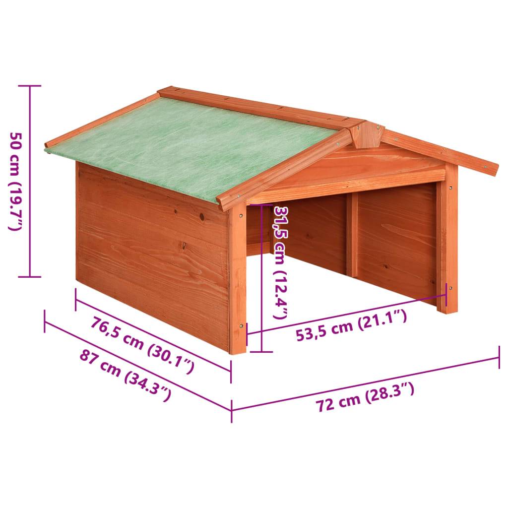 PANGIVO - Abri pour tondeuse robot bois de sapin naturel 87 x 72 x 50 cm - PANGIVO - Image 9