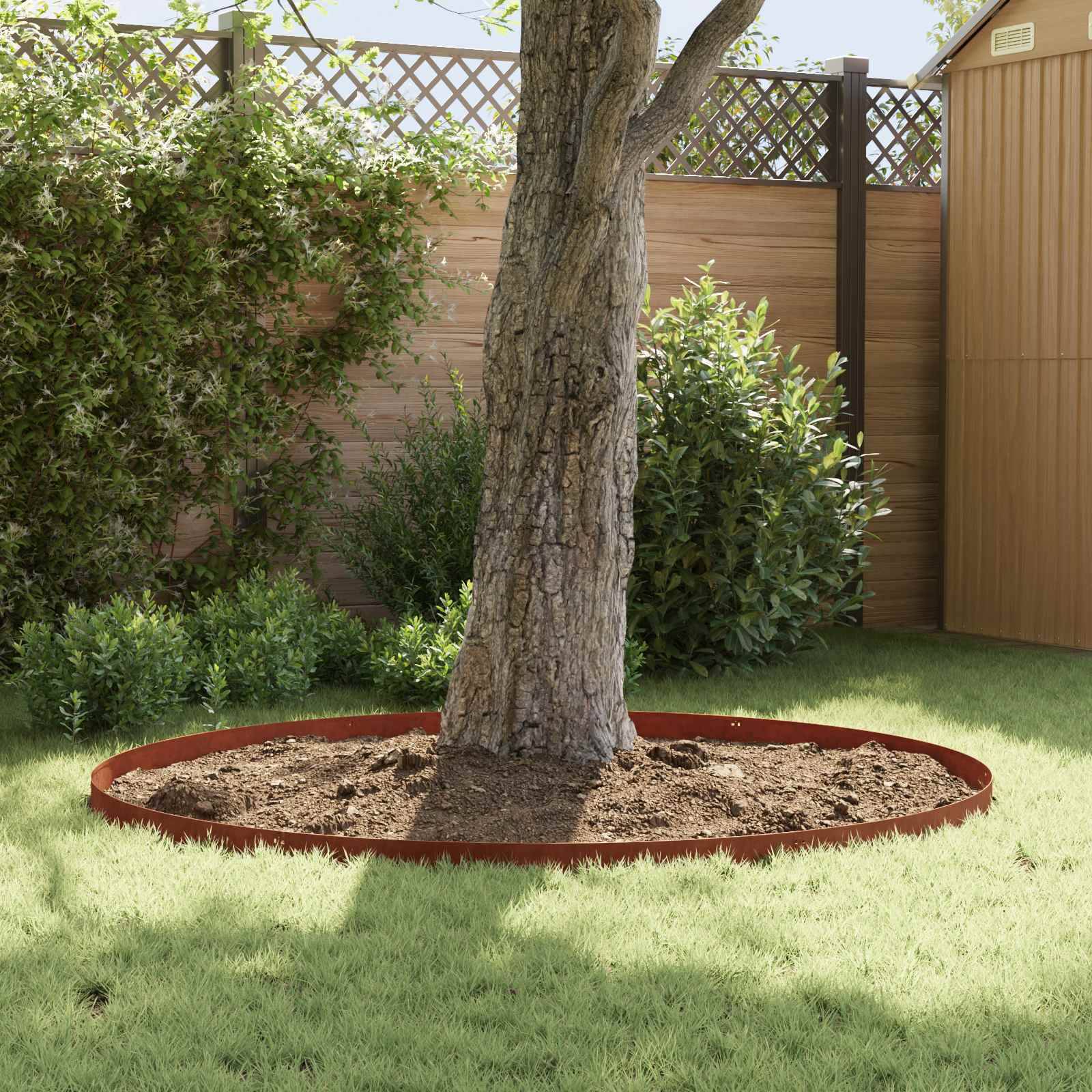 Bordure jardin acier espaces extérieurs délimitation claire 103x10cm rouillé - ComfortXL Outdoor Living - Image 4
