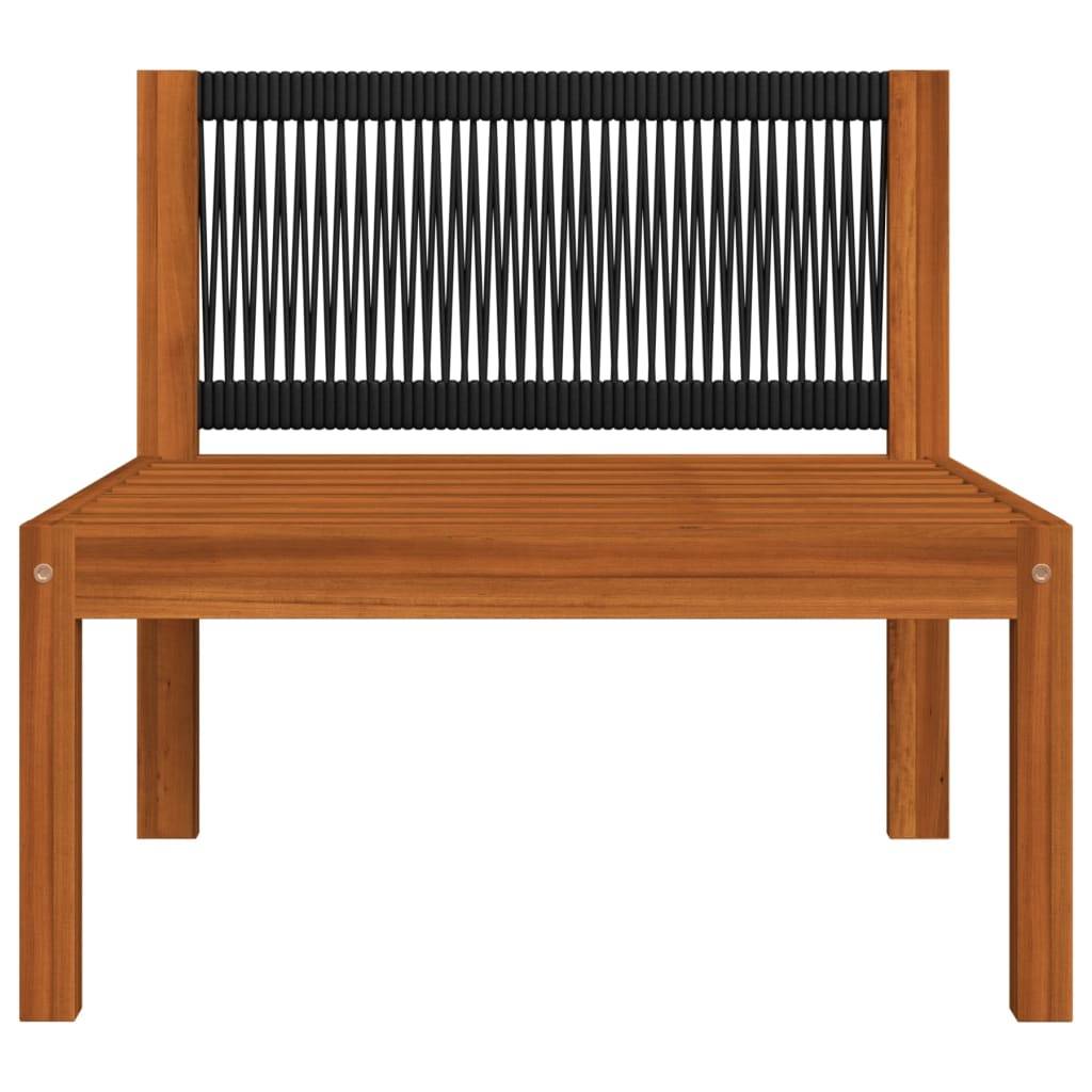 Helloshop26 - Salon de jardin meuble d'extérieur ensemble de mobilier 4 pièces avec coussins crème bois d'acacia solide - Imagen 7