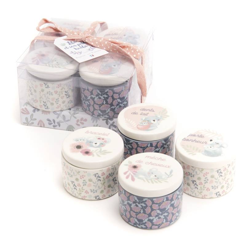Coffret Naissance Lila céramique dolomite 16 x 4 cm - AMADEUS - Jardiland