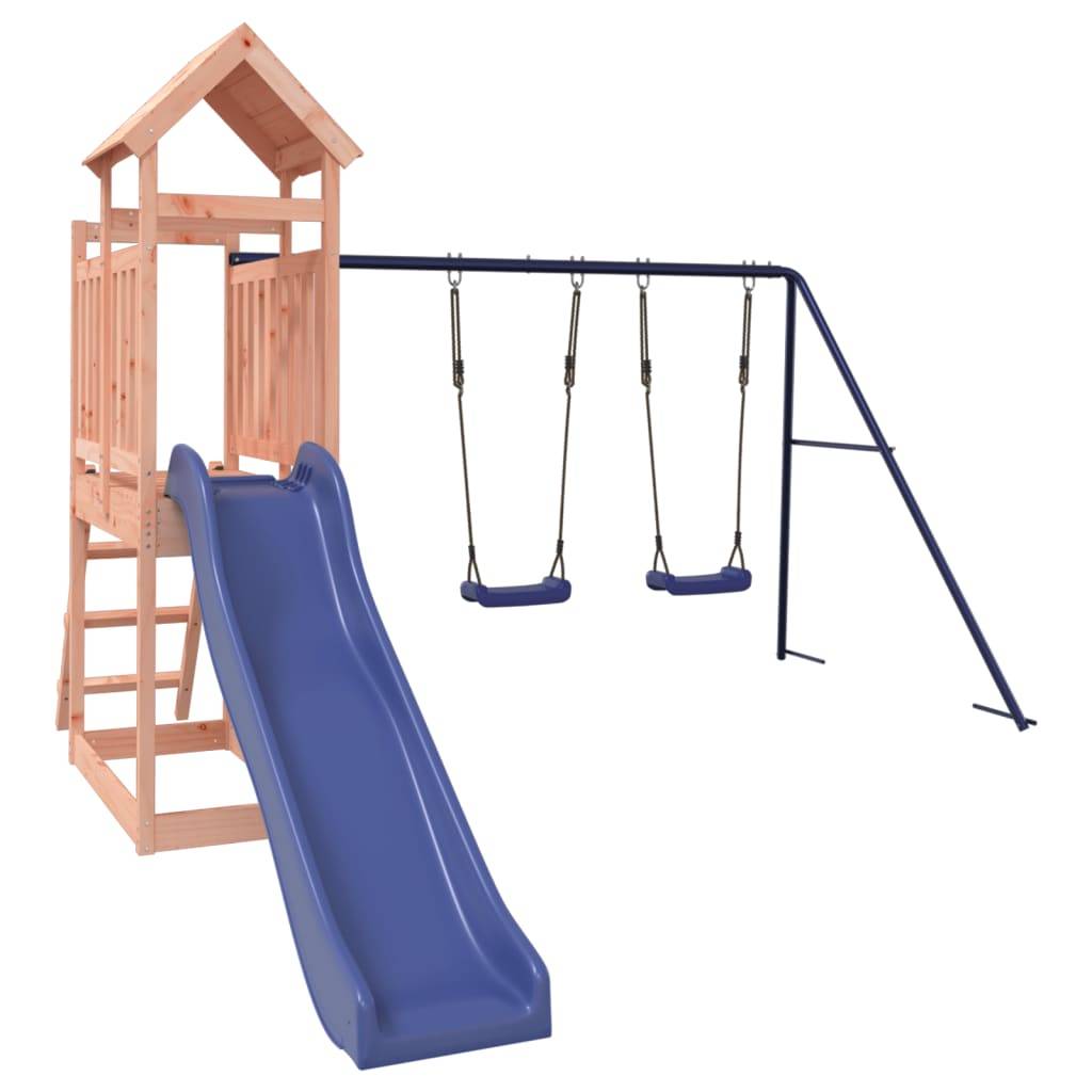 Helloshop26 - Aire de jeux d'extérieur balançoires toboggan portiques robuste jeux jardin 313 x 379 x 214 cm bois massif de douglas - Imagen 1