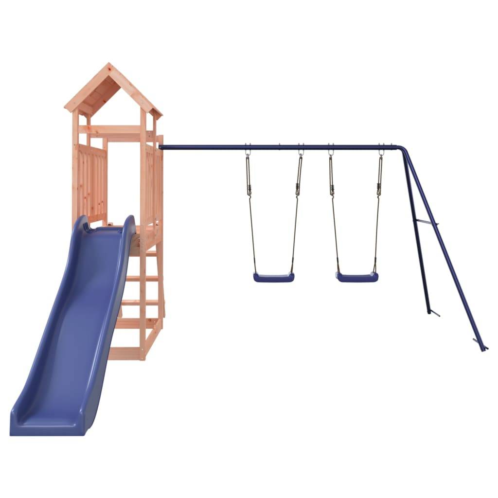 Helloshop26 - Aire de jeux d'extérieur balançoires toboggan portiques robuste jeux jardin 313 x 379 x 214 cm bois massif de douglas - Imagen 3