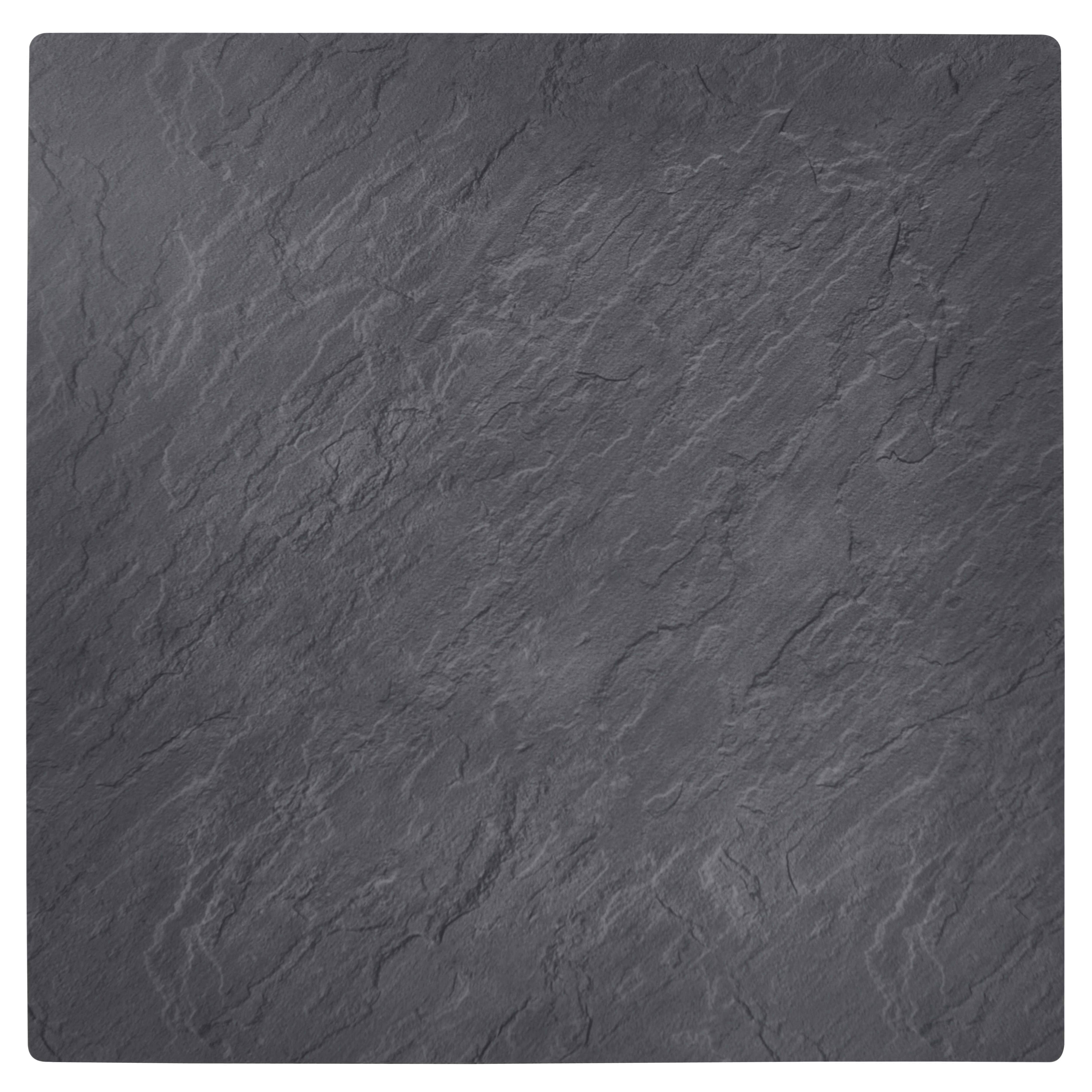 Oviala - Ensemble table haute stratifié ardoise gris et 2 chaises hautes gris - Oviala - Imagen 6