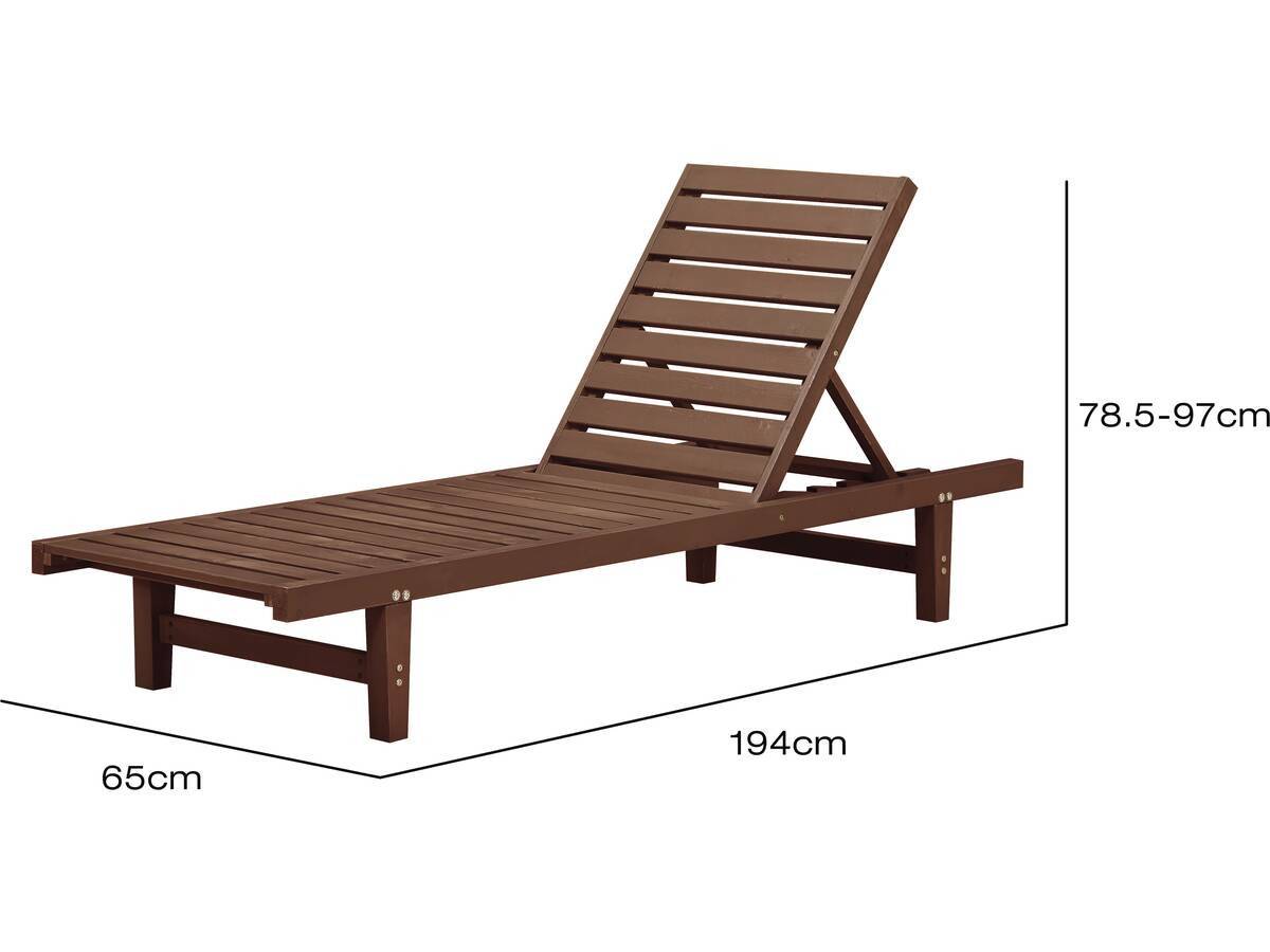 Habitat Et Jardin - Bain De Soleil En Bois "rawai" - Marron -habitat Et Jardin - Imagen 4