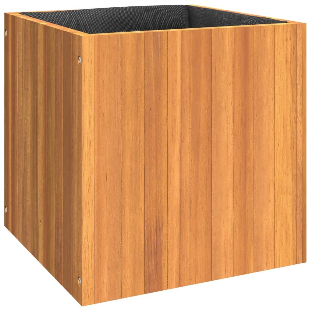 Jardinière bois d'acacia naturel 45 x 45 x 45 cm - PANGIVO - Image 2
