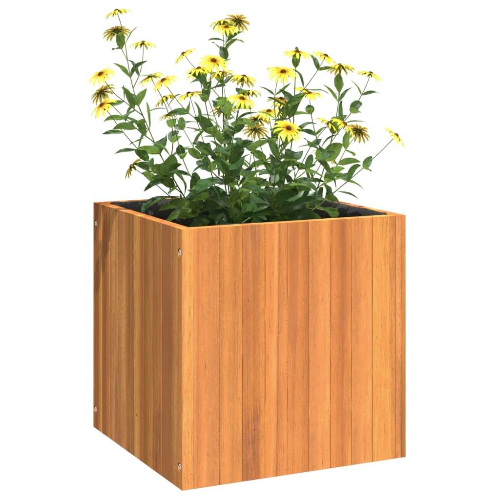 Jardinière bois d'acacia naturel 45 x 45 x 45 cm - PANGIVO - Image 4