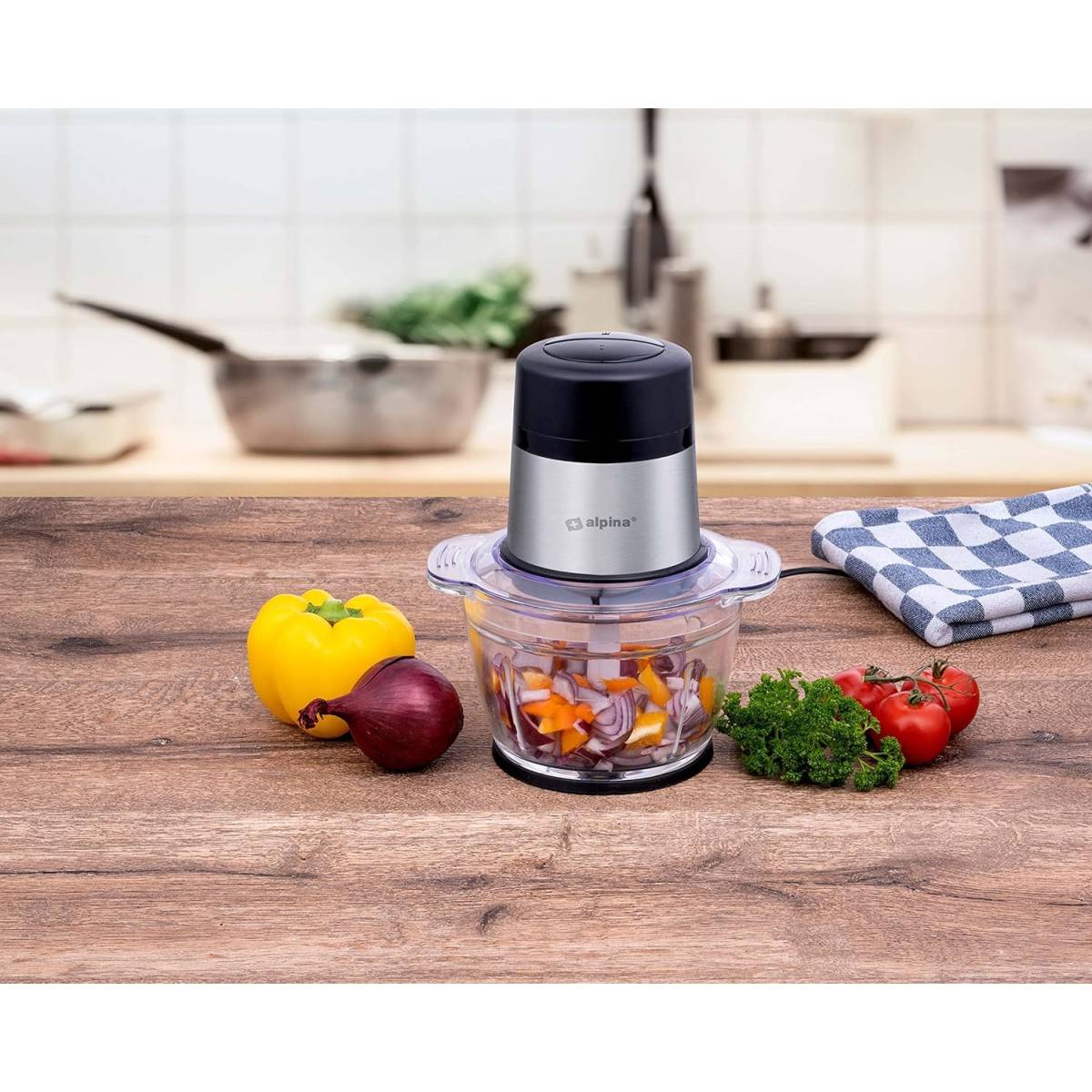 Alpina - Hachoir électrique 300W Mini mixeur 2 vitesses Bol 500 ml ALPINA - Imagen 5