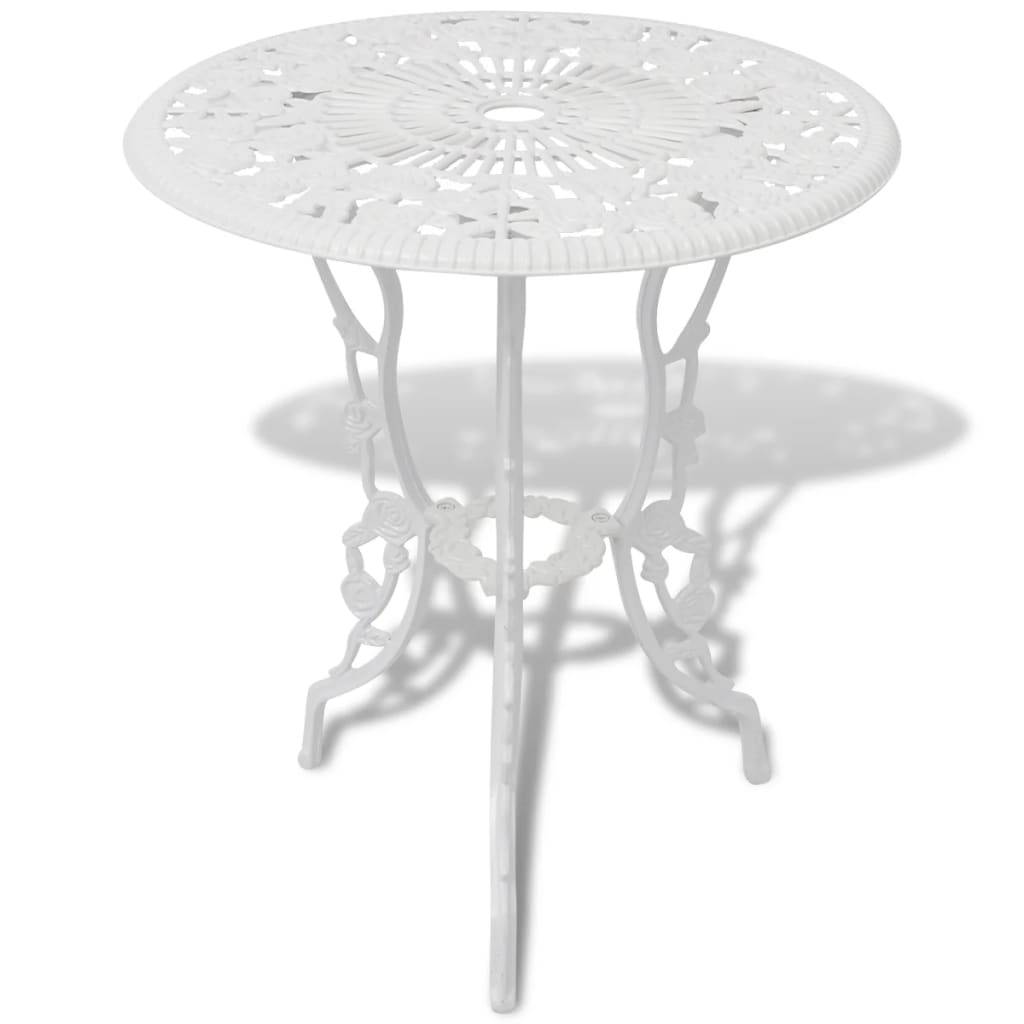 Vidaxl - Ensemble de bistro 3 pcs Aluminium coulé Blanc vidaXL 42165 - Imagen 2