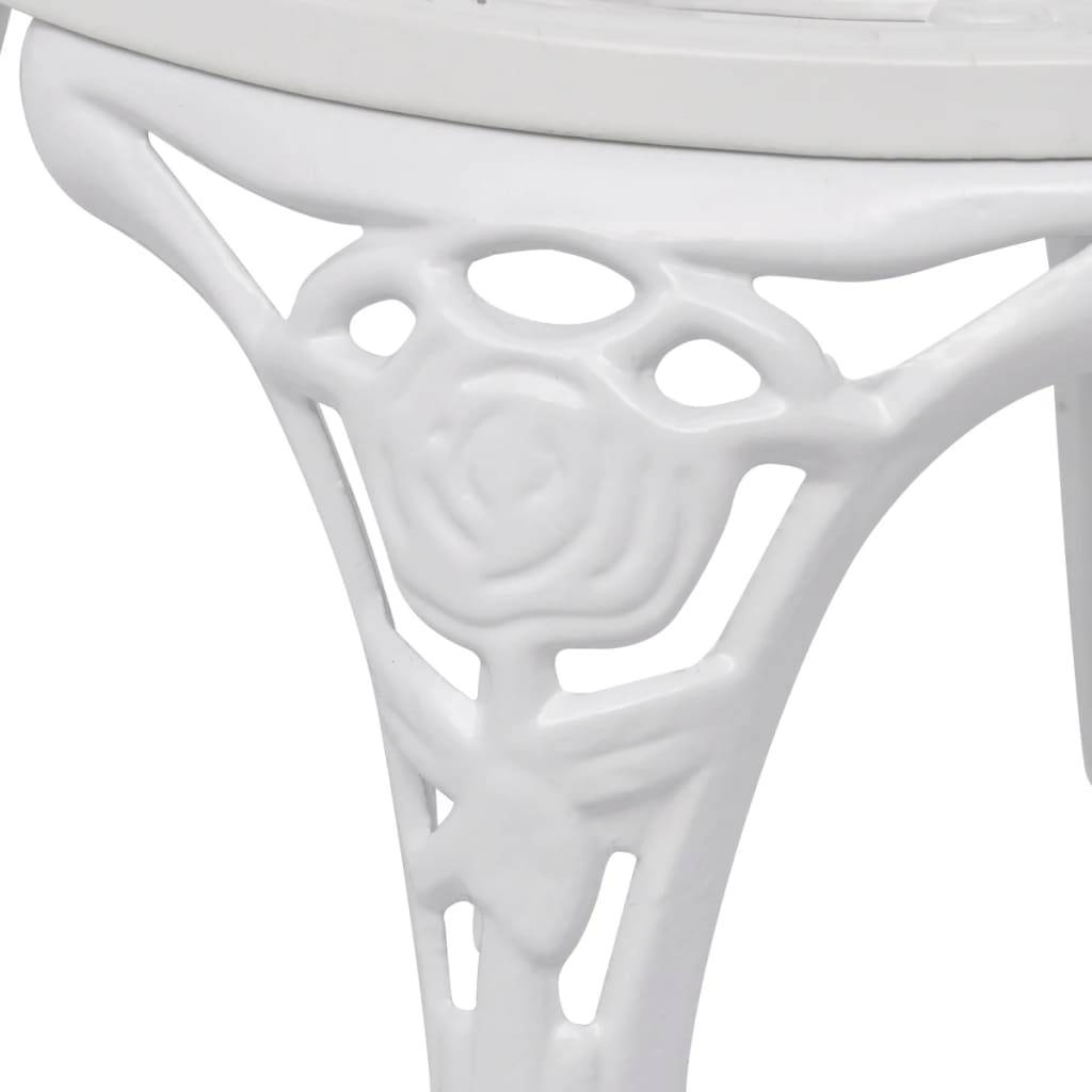 Vidaxl - Ensemble de bistro 3 pcs Aluminium coulé Blanc vidaXL 42165 - Imagen 6