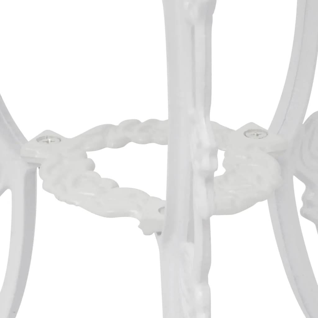 Vidaxl - Ensemble de bistro 3 pcs Aluminium coulé Blanc vidaXL 42165 - Imagen 4