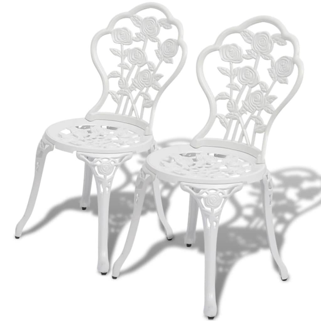Vidaxl - Ensemble de bistro 3 pcs Aluminium coulé Blanc vidaXL 42165 - Imagen 7