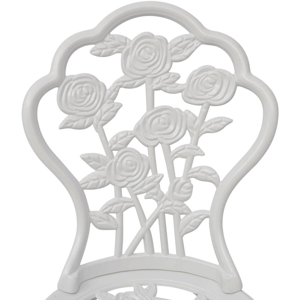Vidaxl - Ensemble de bistro 3 pcs Aluminium coulé Blanc vidaXL 42165 - Imagen 5