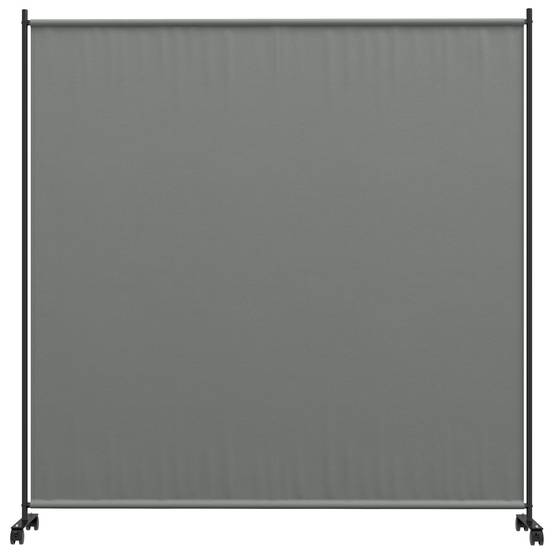 Panneau brise-vue paravent extérieur sur roulettes pour le jardin, terrasse, balcon - dim. 183L x 30l x 181H cm - gris - Image 2