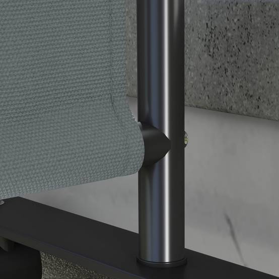 Panneau brise-vue paravent extérieur sur roulettes pour le jardin, terrasse, balcon - dim. 183L x 30l x 181H cm - gris - Image 10