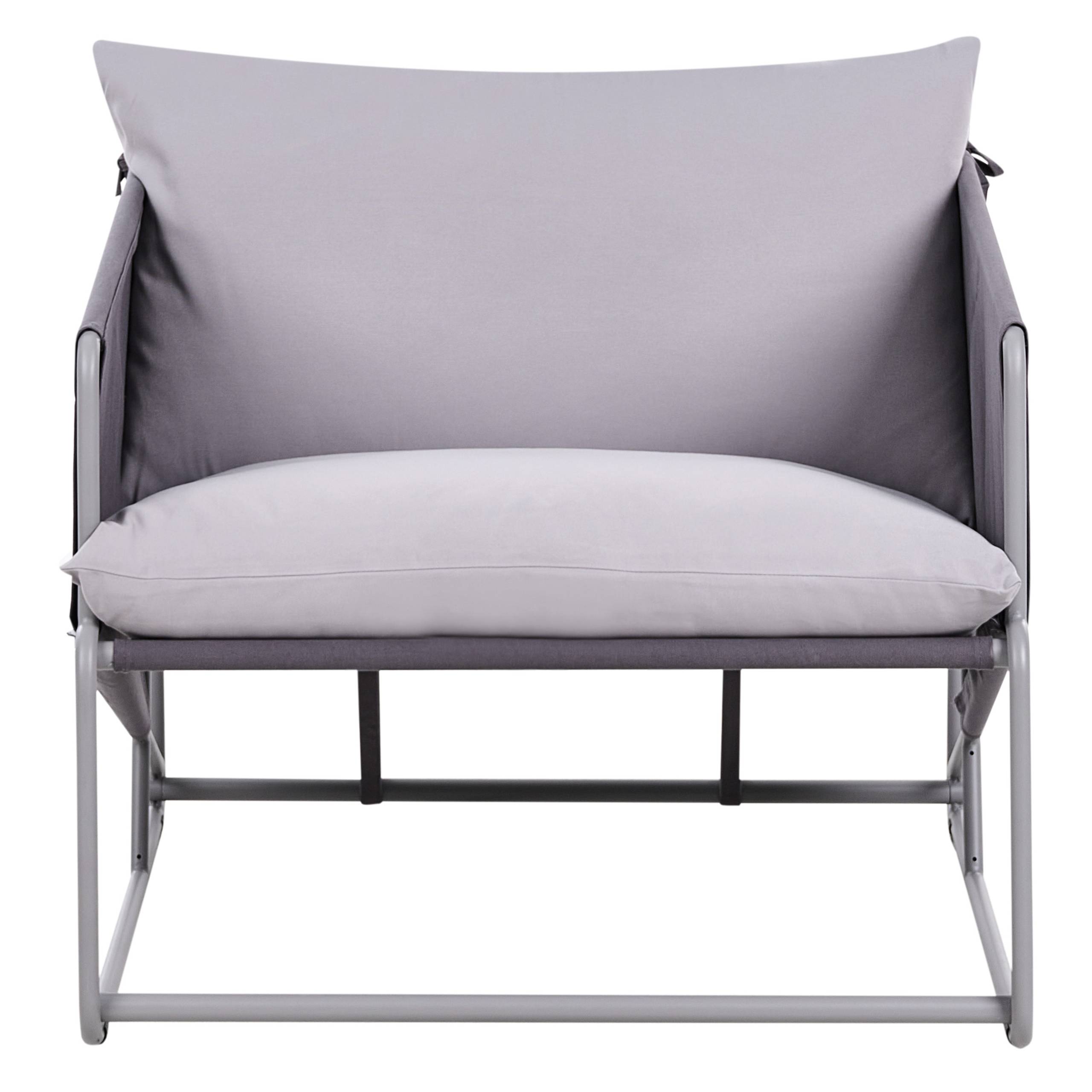 Chaise de jardin Acier Gris PONTE - Beliani - Image 4