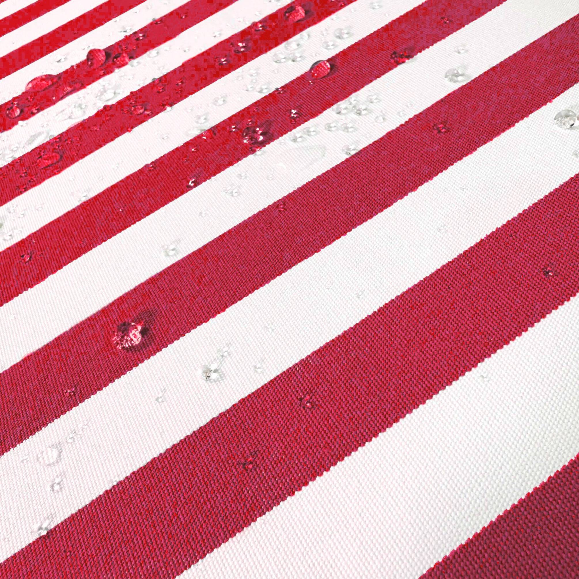 Coussins pour salon de jardin déhoussable 120x60cm Rayure rouge - Déco arts - Image 4