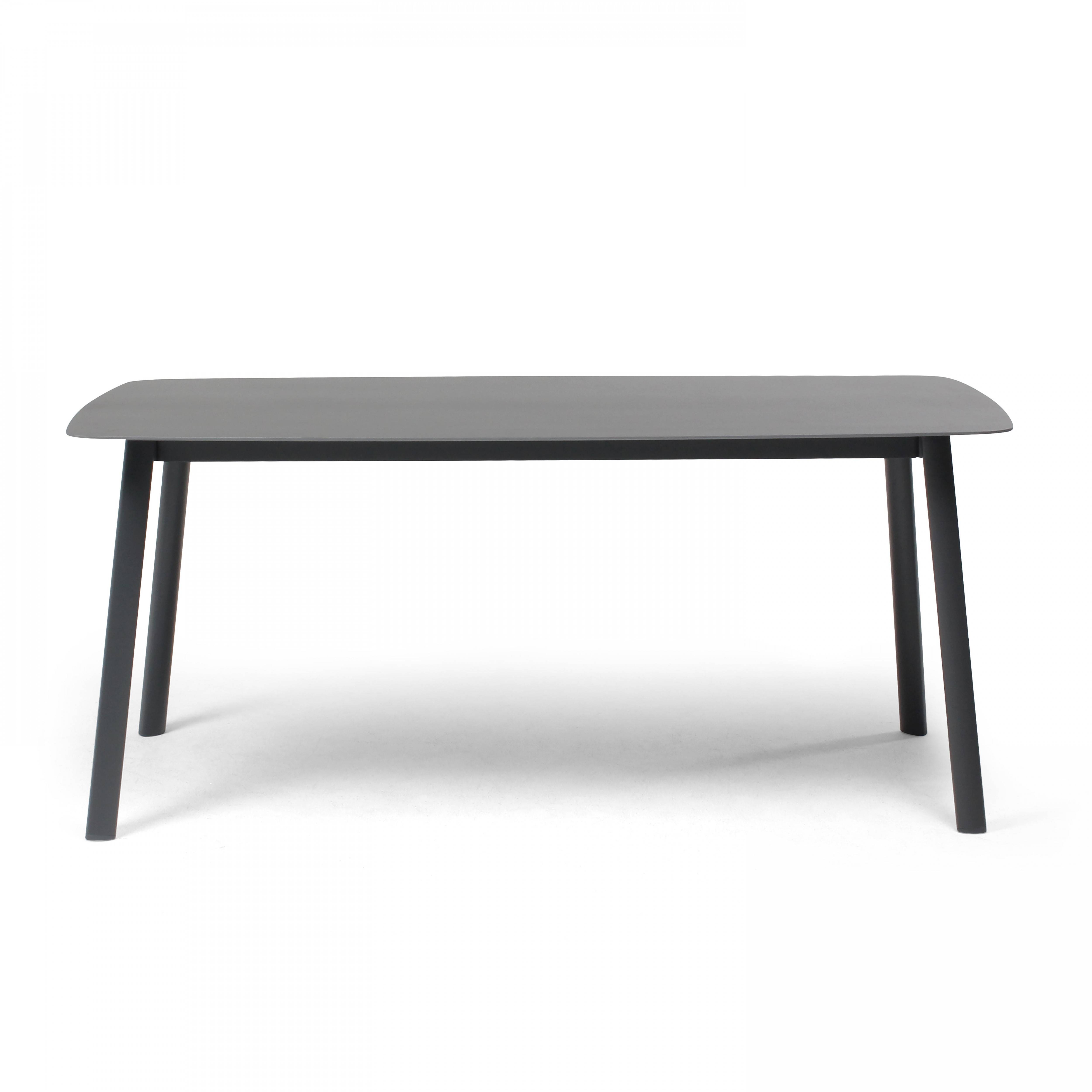 Oviala - Table de terrasse rectangulaire en aluminium et pierre frittée gris Piedra - Oviala - Imagen 5