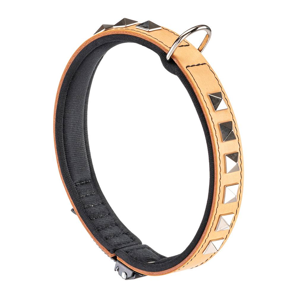 Ferplast - Collier pour Chiens GIOTTO LUXOR C25/49, en Cuir Véritable avec Clous Argentés - Imagen 1