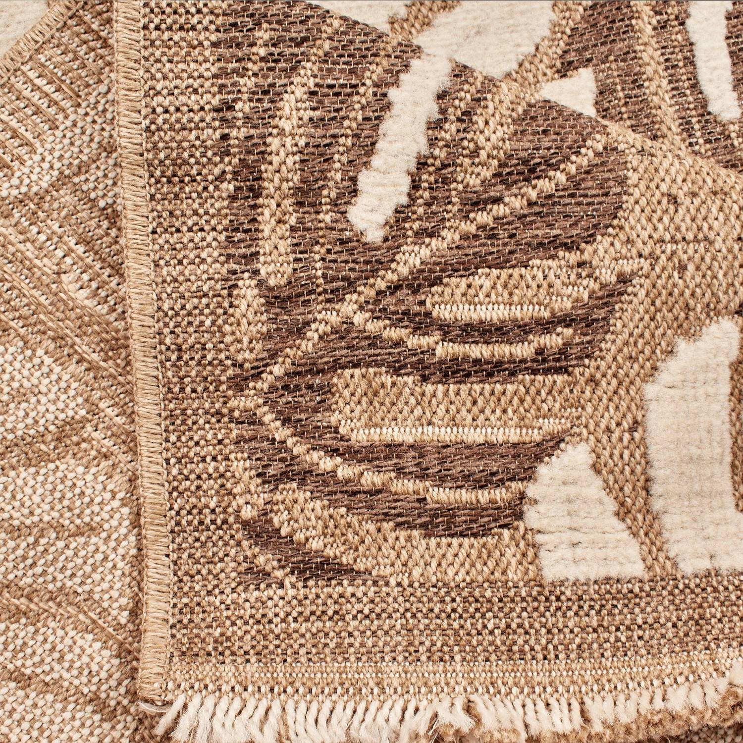 Autre - Tapis intérieur et extérieur en polypropylène marron 60x90cm - Image 5
