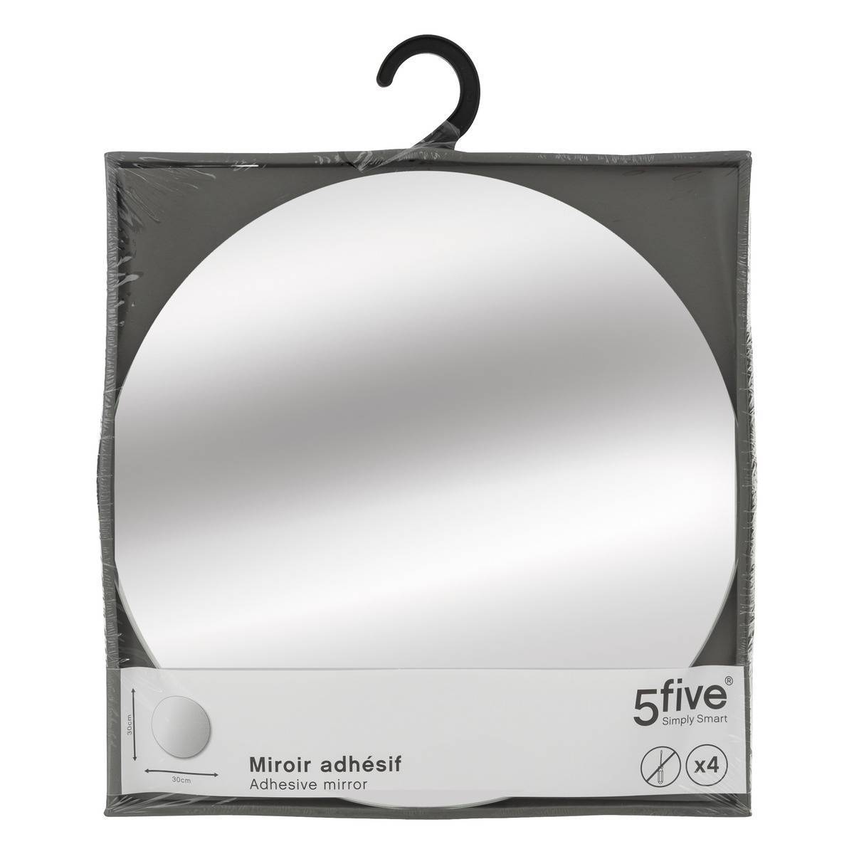 Atmosphera - Lot de 4 miroirs ronds adhésifs 30x30 - 5five - Imagen 3